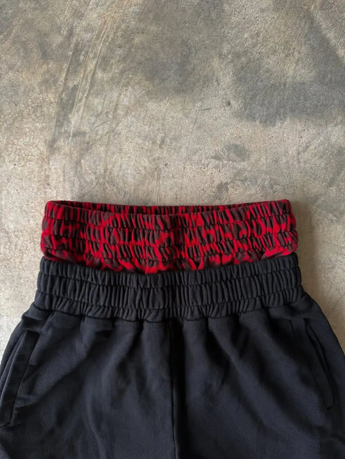 SIGNATURE LEOPARD SWEATS | BLACK