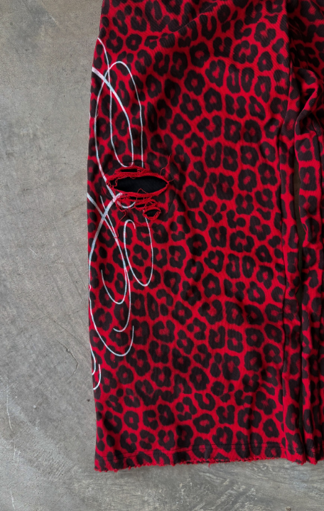 SIGNATURE LEOPARD SWEATS | RED