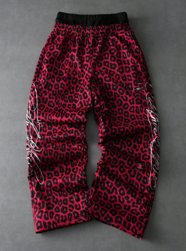 SIGNATURE LEOPARD SWEATS | RED